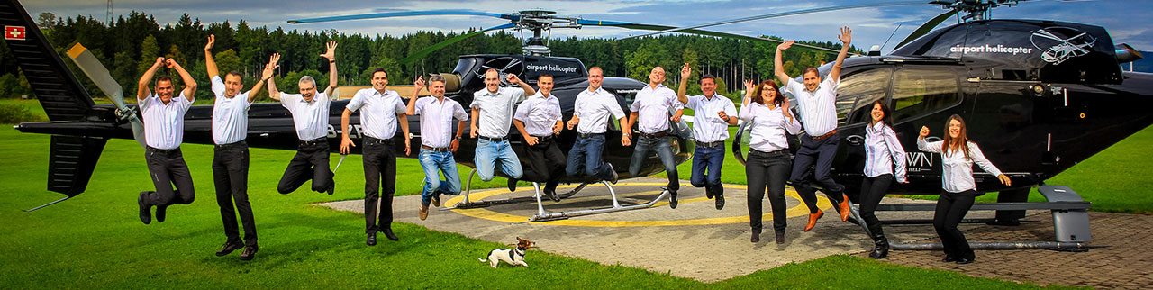 Team Hubschrauberflug